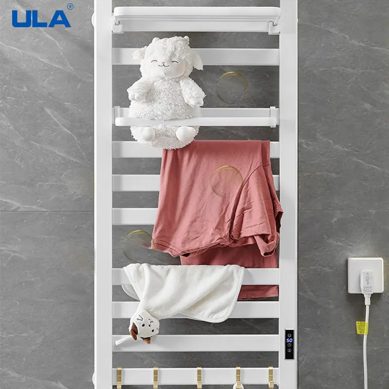Bathroom Electric Towel Rack Temperature Digital Display Heating Towel Rack Towel Dryer Smart Home Heated Towel Rail Warmer