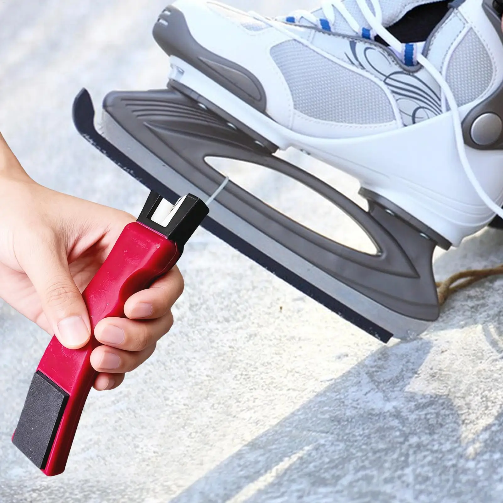 Schlittschuh-Schleifgerät, doppelseitiges Schleif- und Wartungswerkzeug, Schlittschuh-Schärfgerät für Männer, Sportler, Spieler