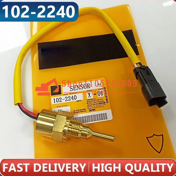 

Engine Water Temperature Sensor 102-2240 1022240 For Excavator 320D/323D/345B/3512C/633E II 651E/844 834G