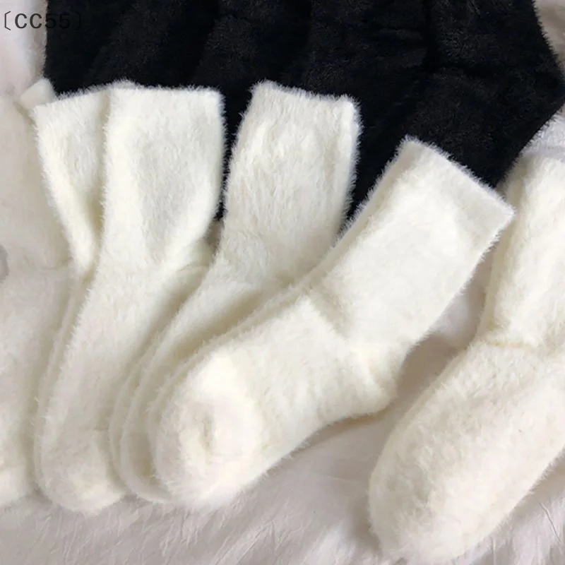 

4/2/1Pairs Autumn & Winter Coral Velvet Socks, Mink Velvet Thicken Thermal Socks for Women & Men, Plush Floor Sleep Socks