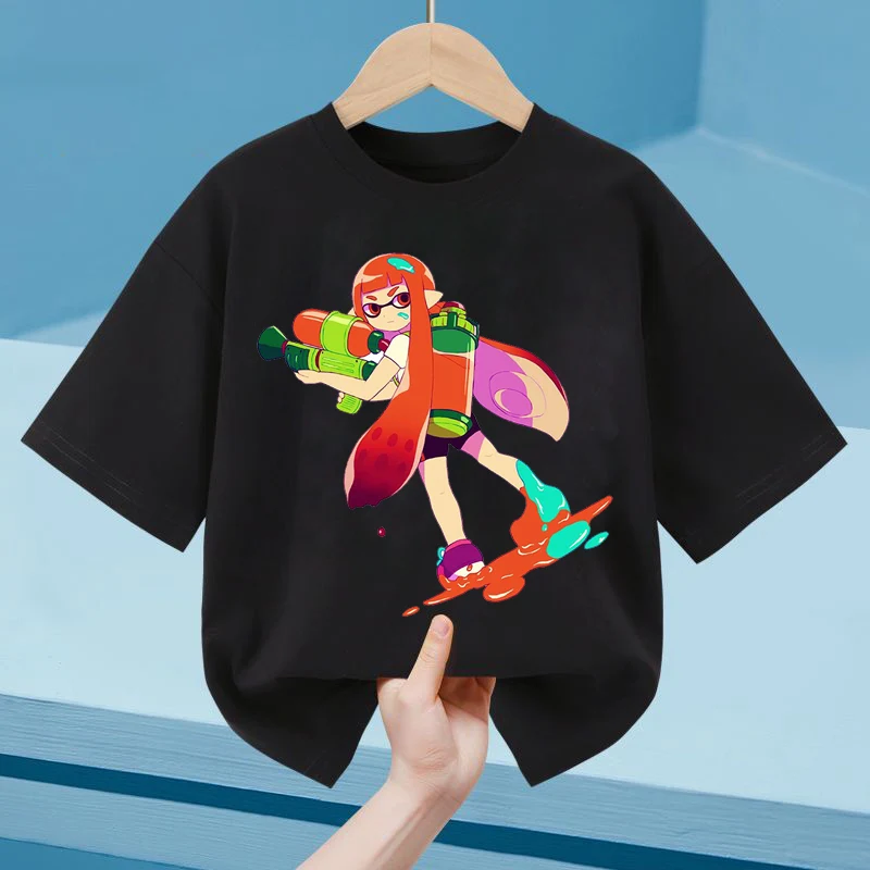 Tshirts Hot Game Splatoon 3 Print Kids T Shirt Summer Fashion Casual Cartoons T-shirt Boy Girl Unisex Children's Clothing Tops