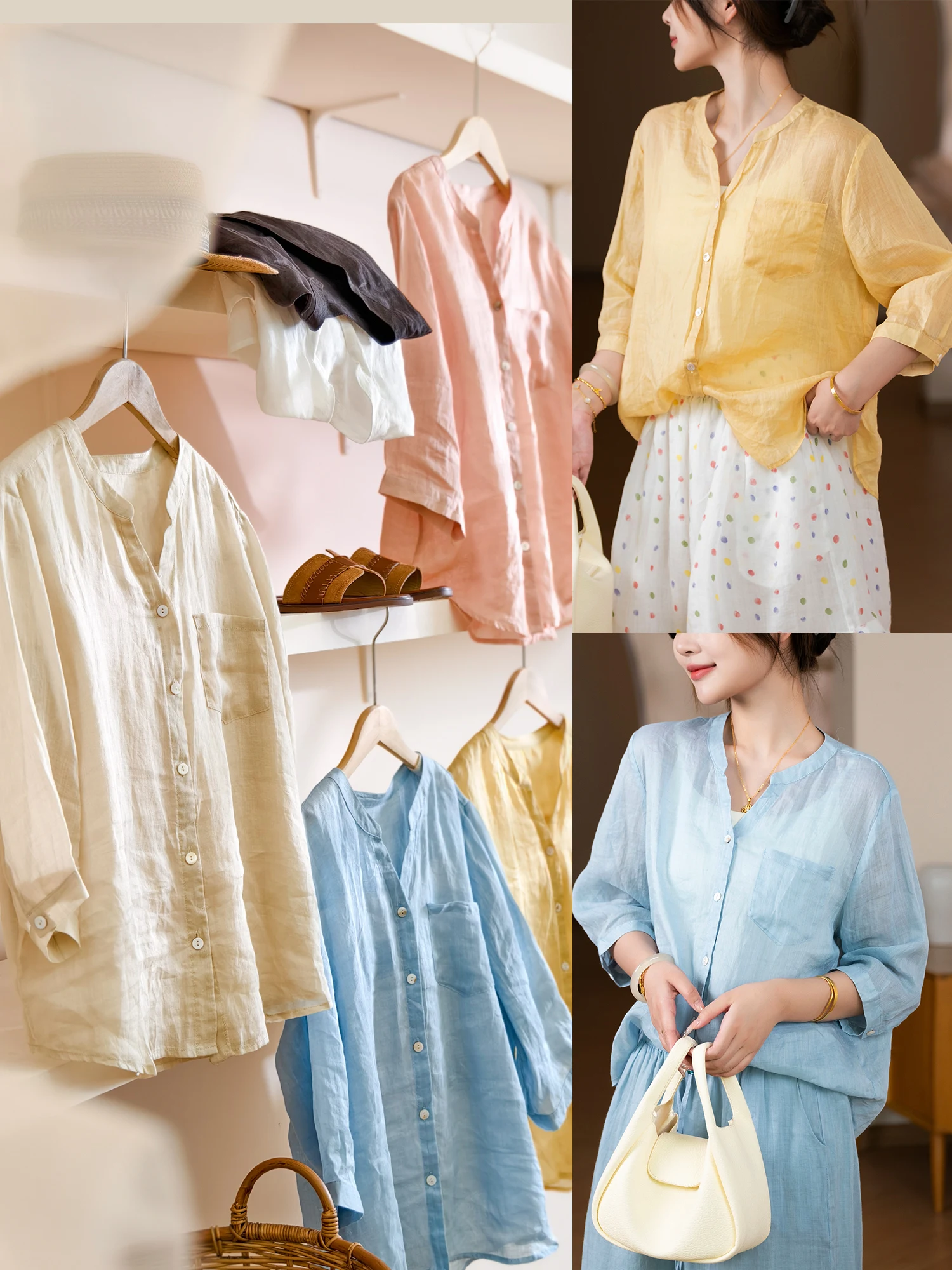 

Льняная блузка свободного кроя с V-образным вырезом, женская летняя повседневная модная блузка в корейском стиле с коротким рукавом и застежкой на пуговицах сзади