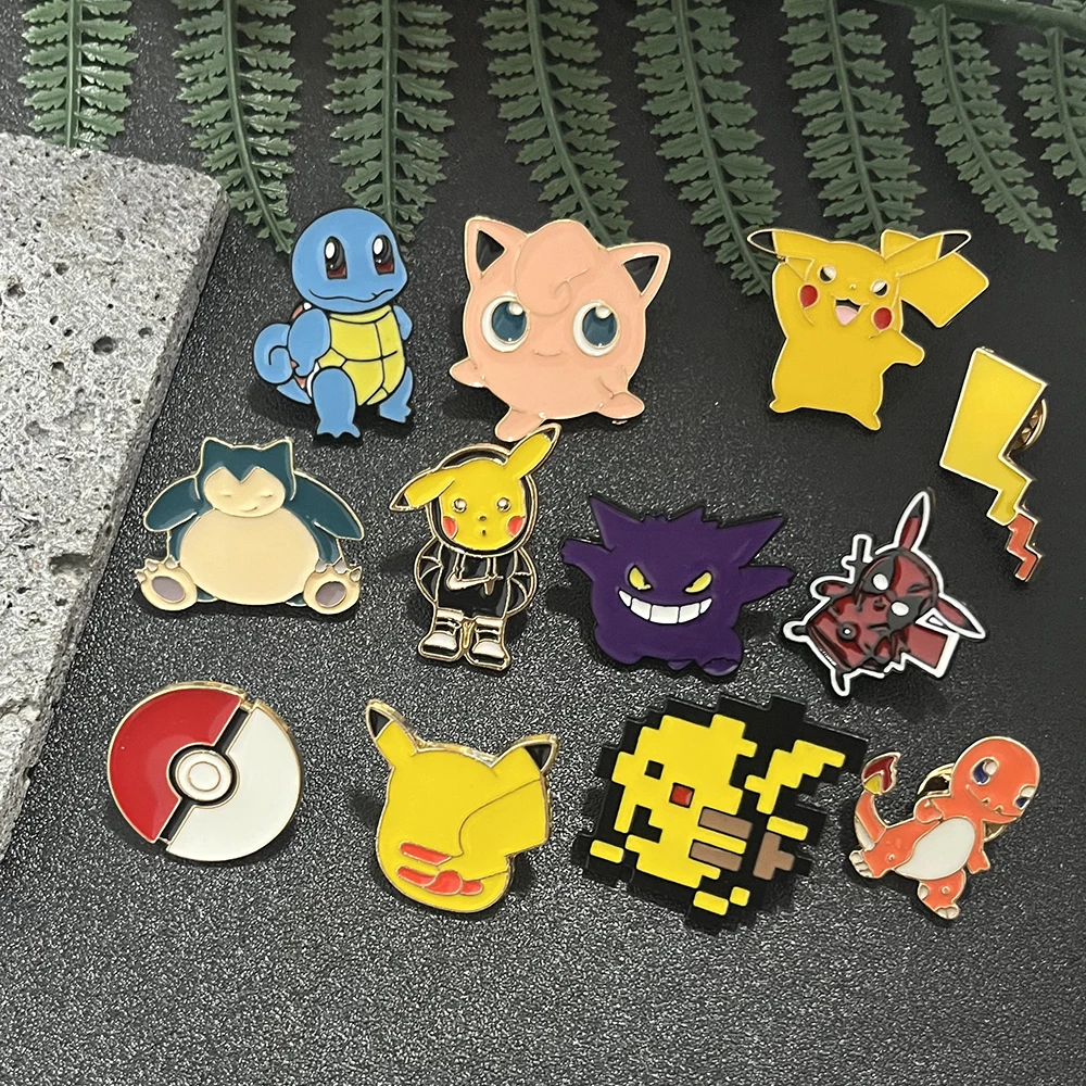 6/12pcs Set Anime  Enamel Pins - Funny Cosplay Brooches Cartoon Badges Lapel Pin Collection for Fans