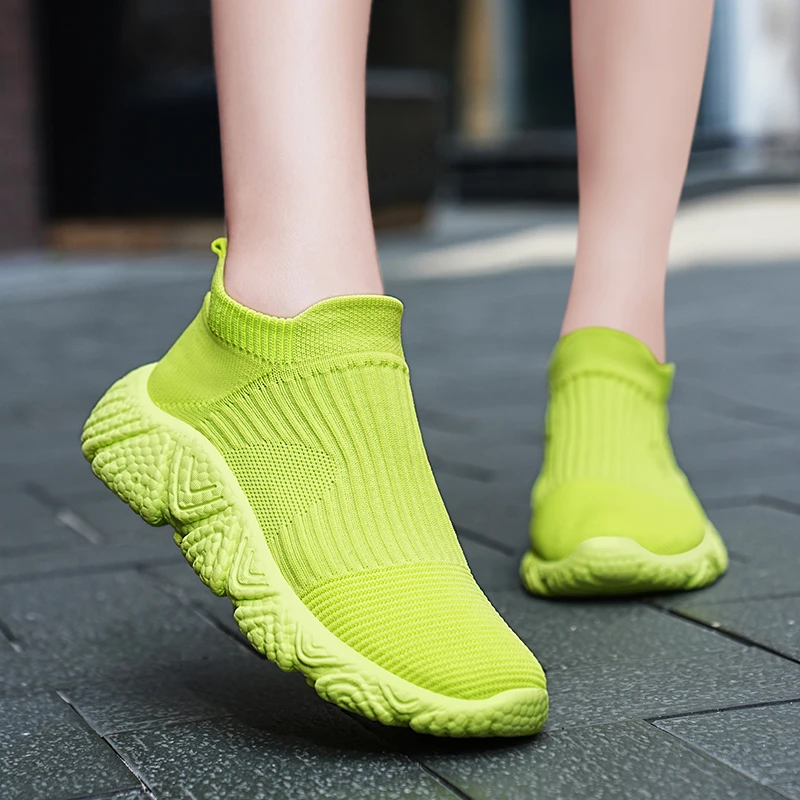 Women Tennis Shoes Breathable Mesh Woman Sports Shoes Light Outdoor Jogging Walking Sneakers Slip On Female Footwear Flats Shoes