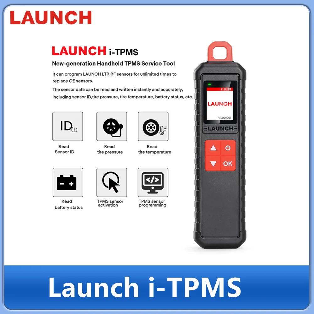 Launch i-TPMS Handheld TPMS Service Tool Can be Binded with X-431 Scanner and the i-TPMS APP Supports All 315/433MHz Sensors