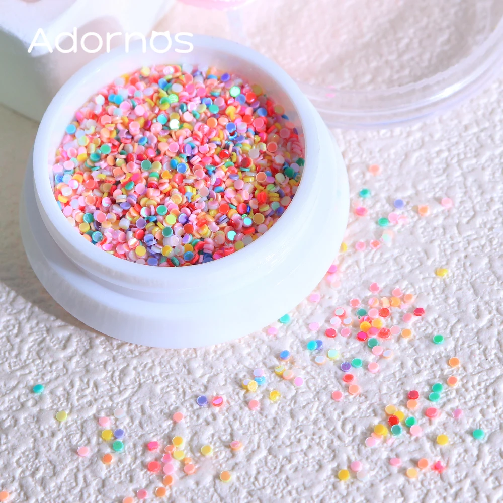 Multicolor Mini Round Sequins Epoxy Resin Filling Macaron Colorful Bubble Paillettes Dopamine Decoration DIY Resin Crafts Making
