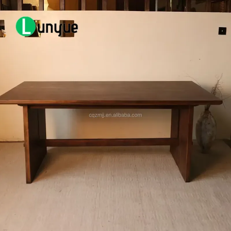 Luxury Modern Farmhouse Handmade Solid Wood Dining Table Eco Friendly Design for Living Room Hotel Villa Furniture