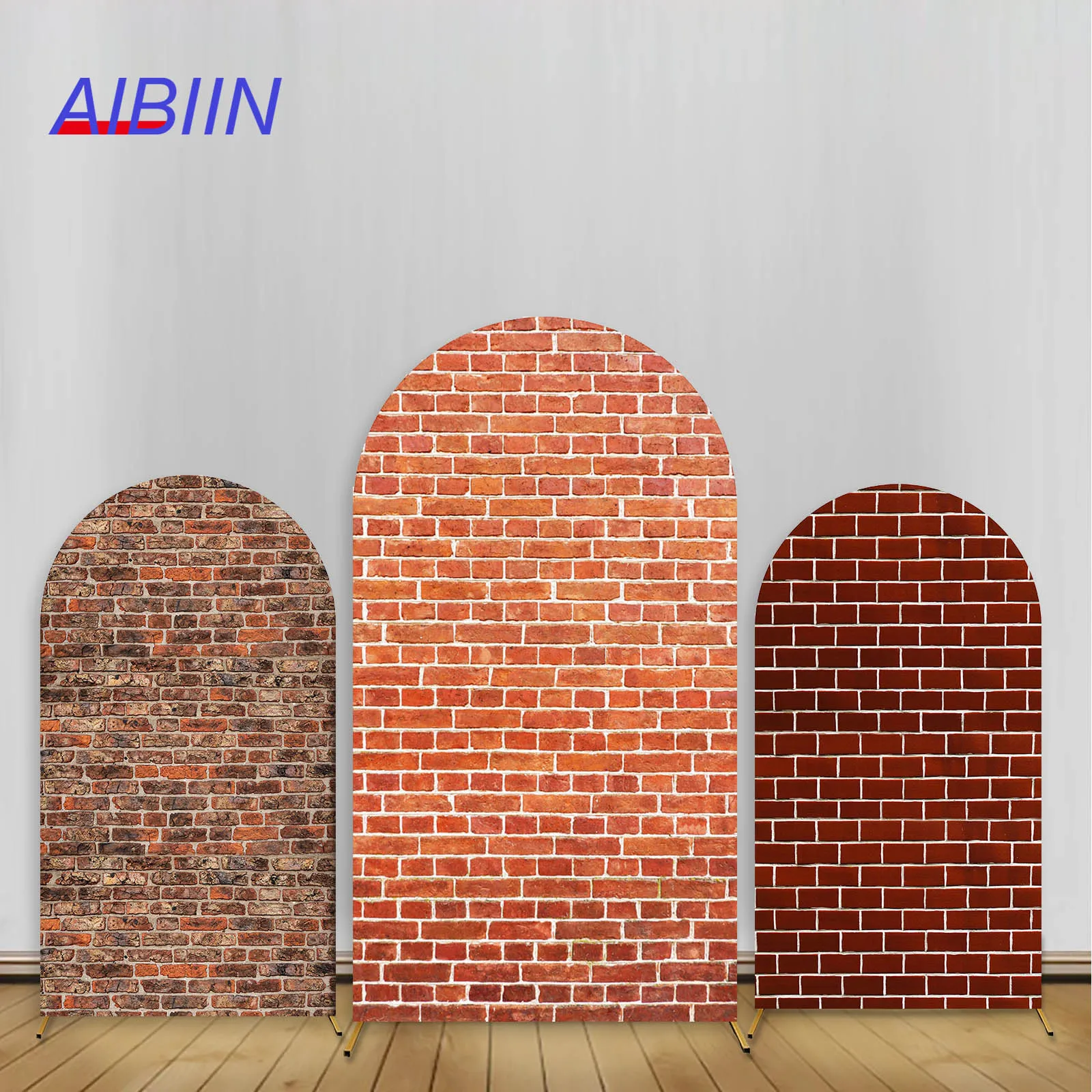 

Brick Wall Theme Wedding Arch Backdrop Cover Elastic 2-Sided Birthday Party Decor Kids Baby Shower Bridal Shower Background