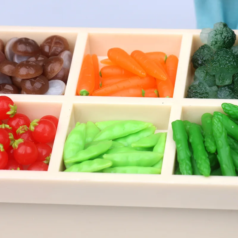 1:12 Dollhouse Mini Supermarket Fruit and Vegetable Rack Display Shelf Model For Doll House Decor Furniture Accessories Kids Toy