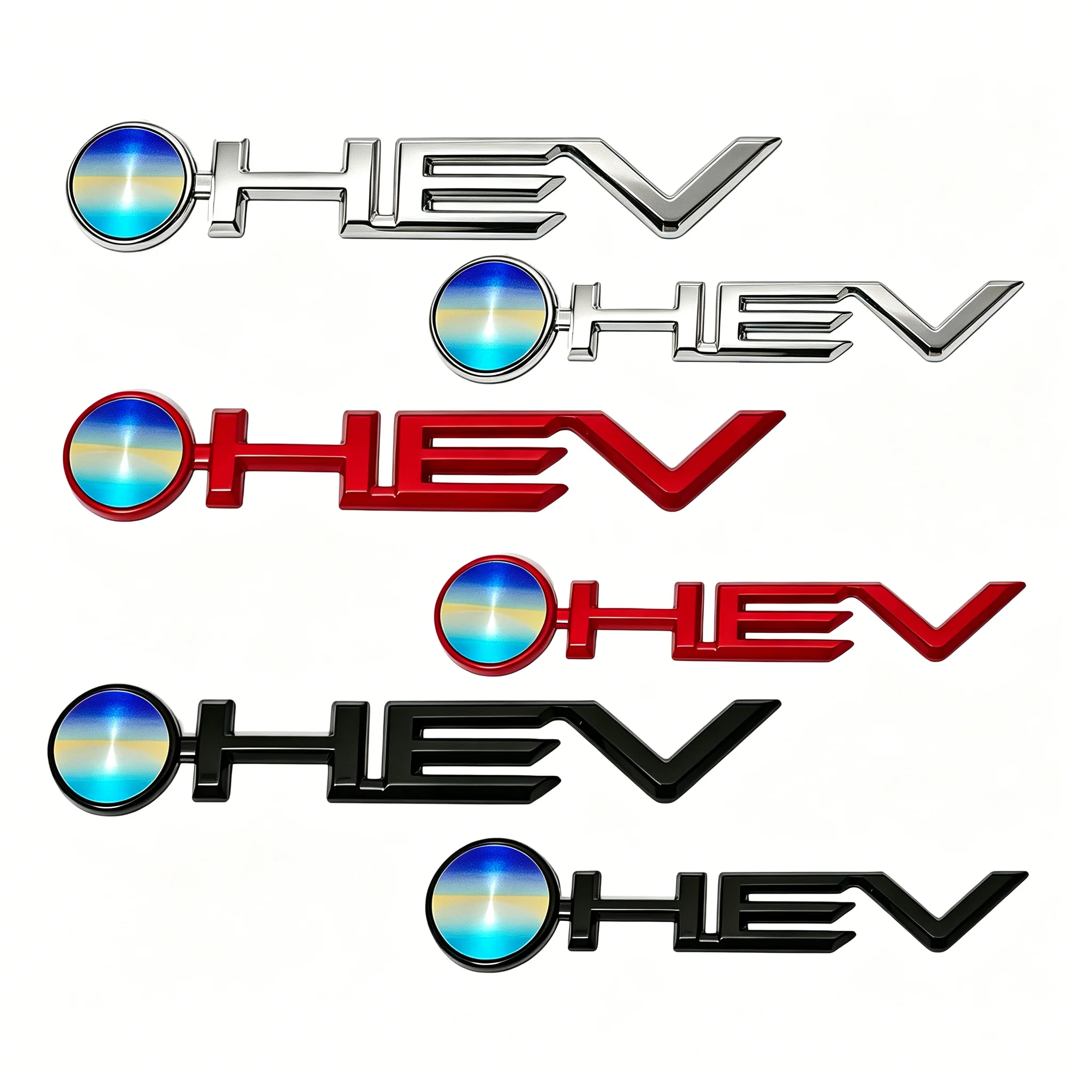 HEV Metal Emblem Logo for Toyota Camry Corolla Highlander Prius Eurasian Hilux Prado Side Fender Rear Trunk Decoration