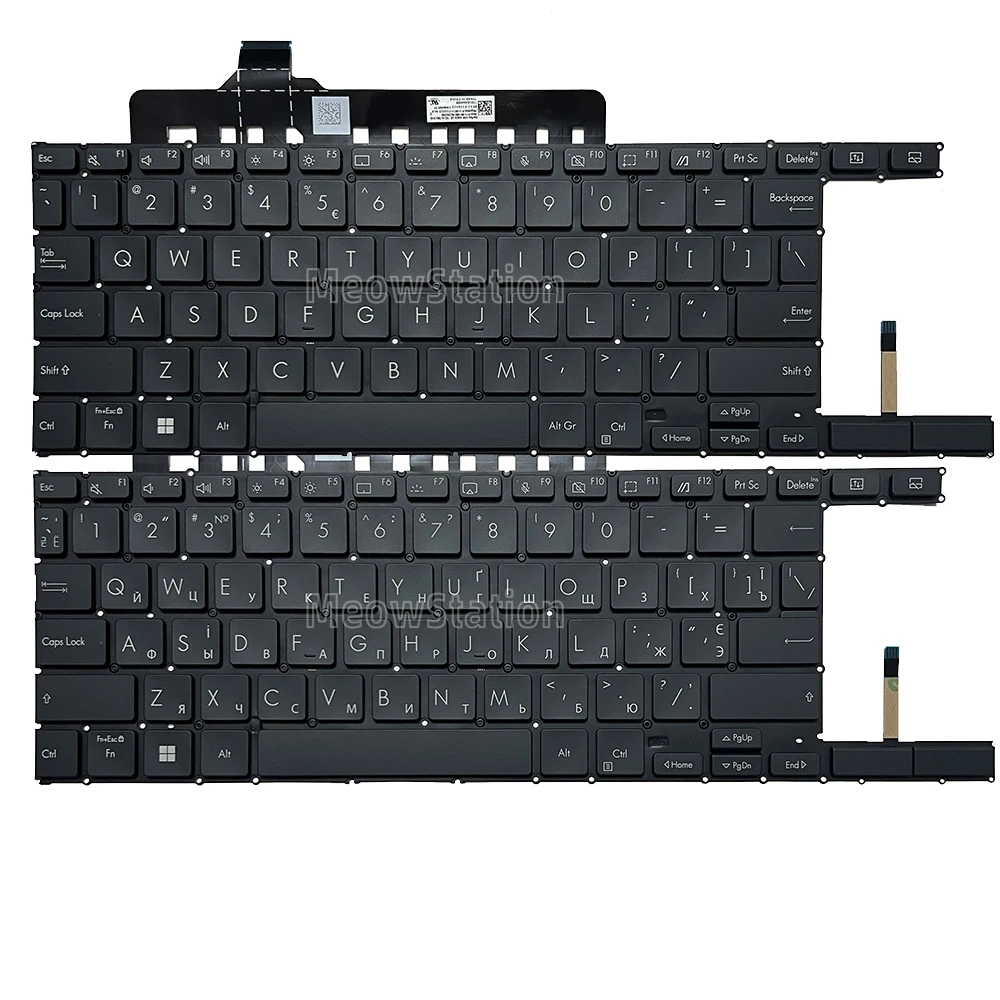 

Американская/русская клавиатура с подсветкой для ASUS Zenbook Duo Pro 14 UX8402 UX8402Z UX8402ZA UX8402ZE UX8402V UX8402VU UX8402VV