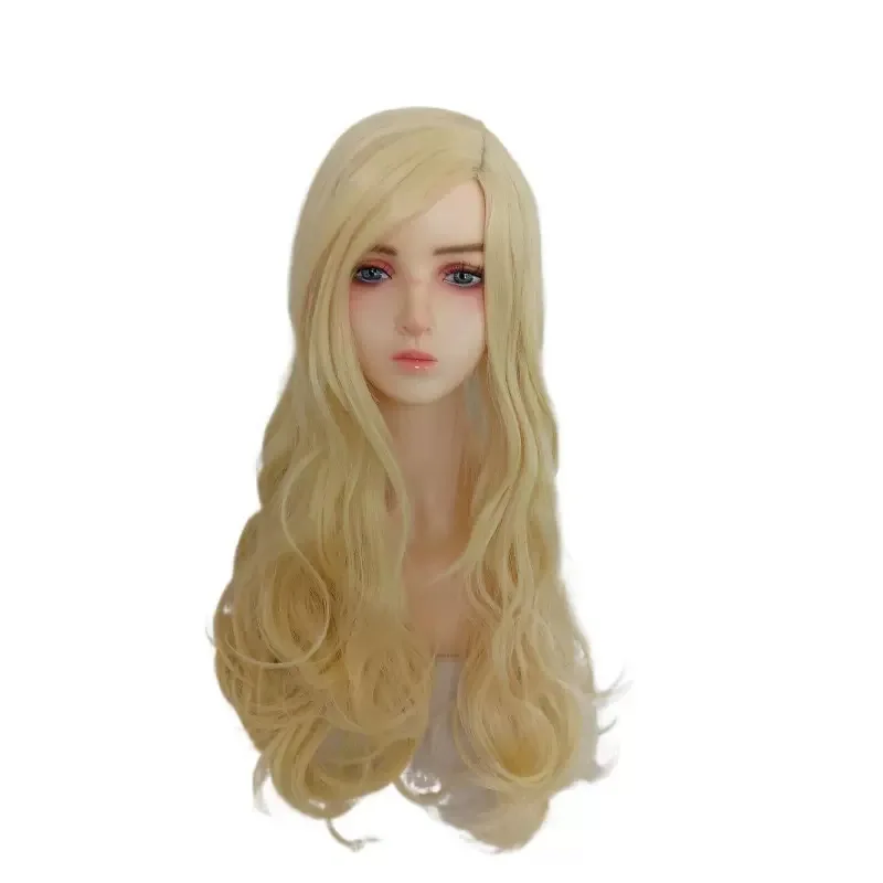 Peluca de Cosplay de Elphaba malvado, peluca rizada larga sintética de parte media, peluca trenzada de alta calidad de Anime Coser para chica, uso en Halloween