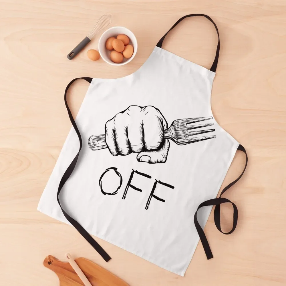 

Fork Off Apron Customizable Woman professional kitchen Customizable Apron