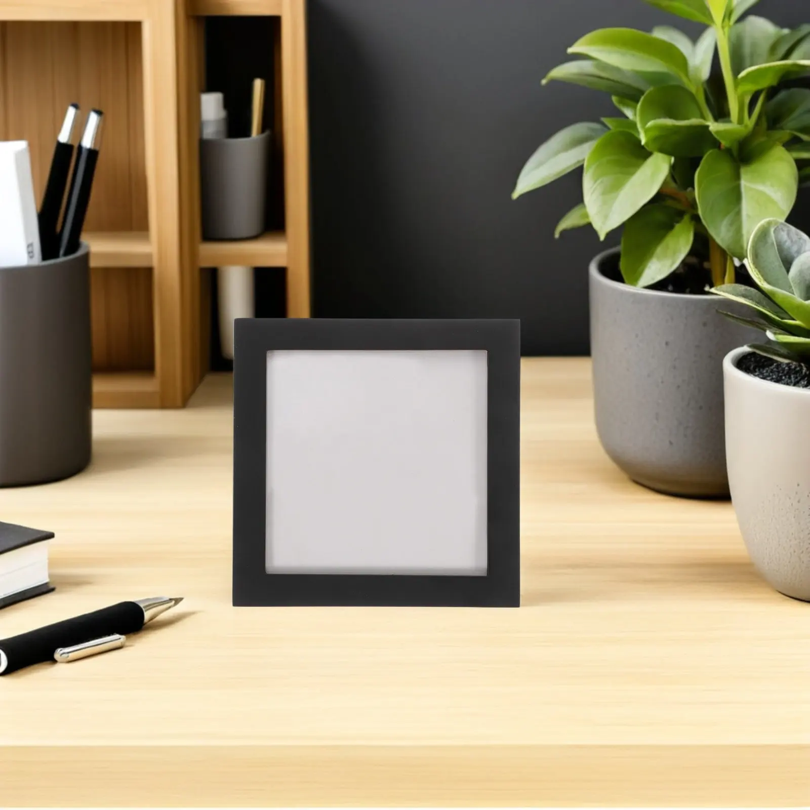Vinyl Record Display Frames 2 Pack Wooden Album Cover Wall Mount Holders for Music and Movie Collections