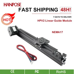 Openbuilds HPV2 Mini V linear actuator Effective travel Linear module with NEMA17 17hs3401S stepper motor for Reprap 3D printer