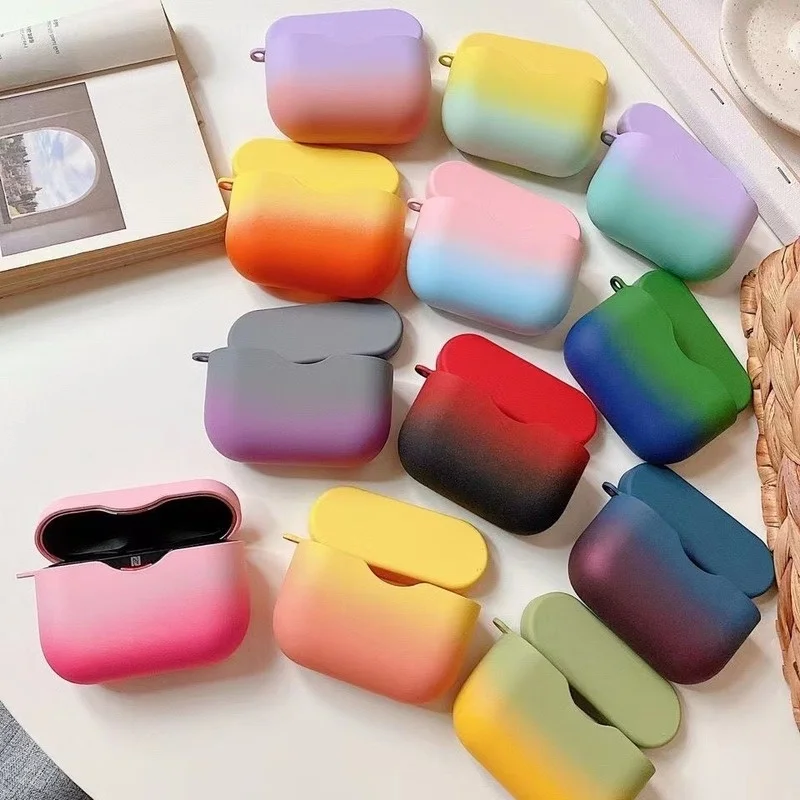 Funda protectora de Color degradado para auriculares SONY WF-1000XM3, a prueba de golpes, antideslizante, táctil, inalámbrico