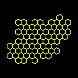 Motorcycle Car Stickers Waterproof Reflective Honeycomb Decorative Accessories Helmet Decal