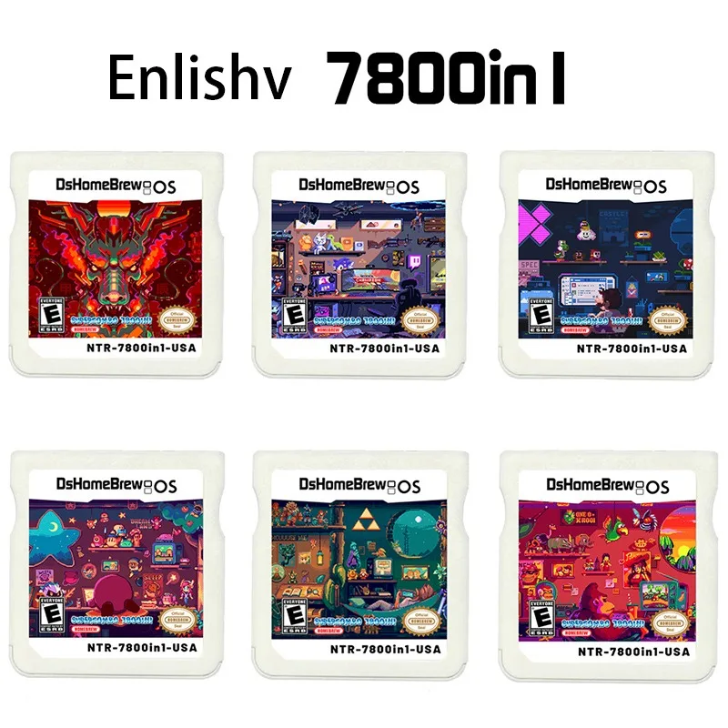 3DS NDS 7840 in 1 English Game Combined for NDS Combined NDS Cassette 64IN1 208 500 NES Game