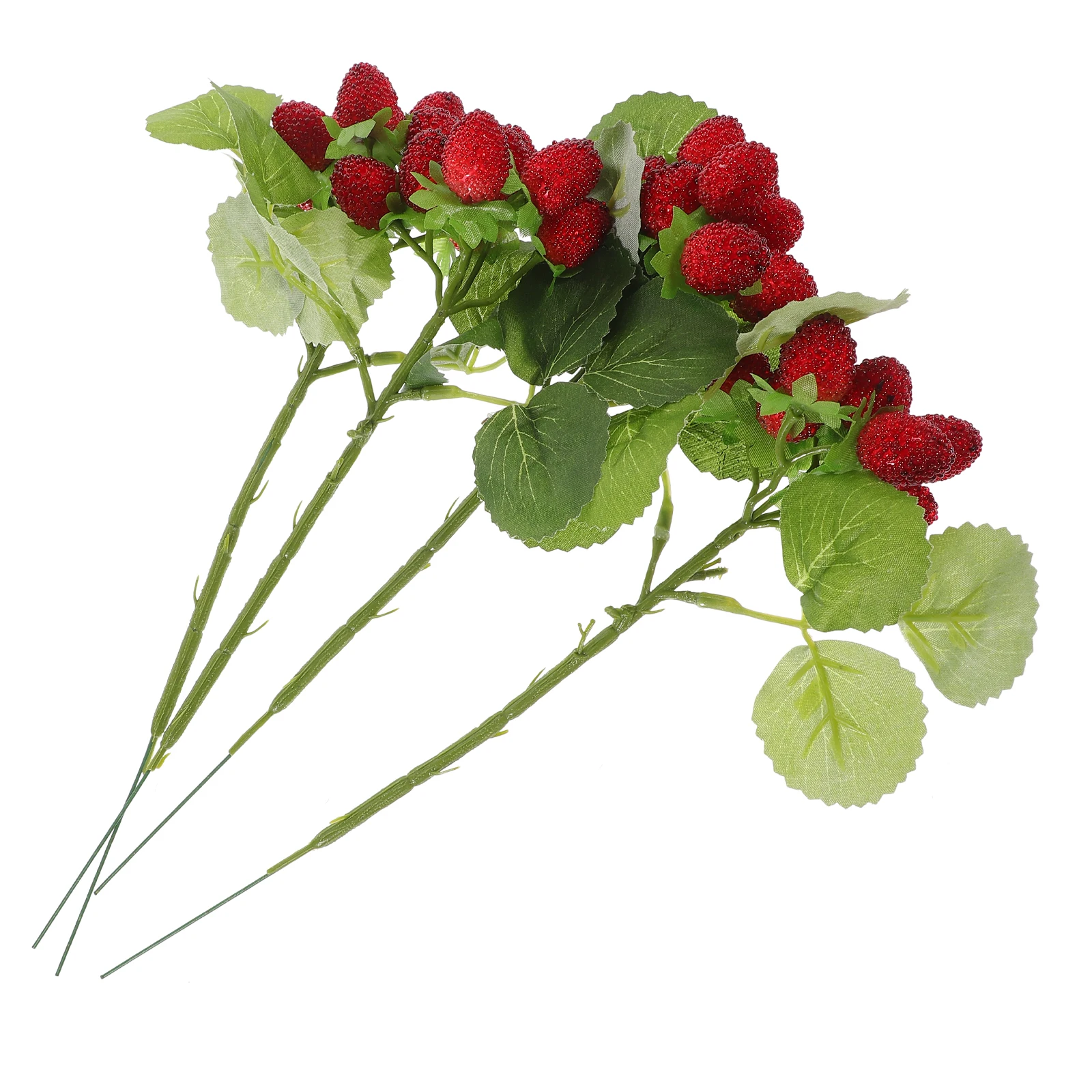 

4pcs Simulated Waxberries Artificial Simulated Fake Waxberries Fruits Decor Mini Wild Fruit Plants Home Party Props