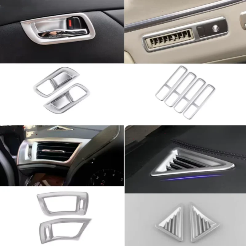 

LHD Carbon fiber Matte Chrome Overlay Trim For Toyota Vellfire Alphard 30 series 2016 -2022 Accessories