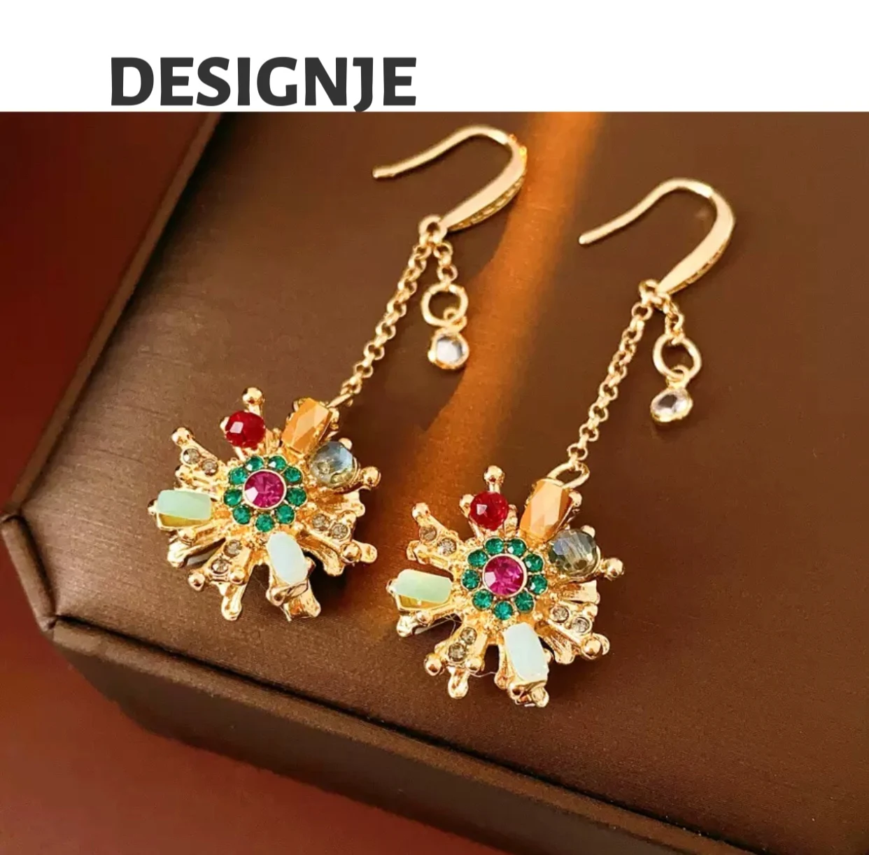 

Hot-selling flower fringe ear hook fashion retro versatile earring luxurious high-end ear accessory for women