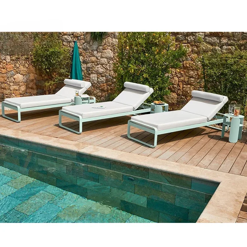 

Боковые шезлонги для бассейна, уличные стулья, шезлонг из тикового дерева, плетеный шезлонг из ротанга, кресло для бассейна