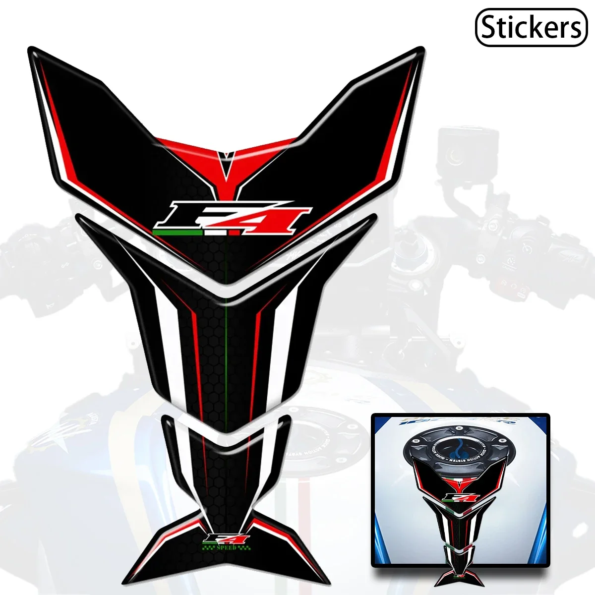 

Motorcycle Decals For MV Agusta 750 800 1000 F4 F3 RR Protection Gas Fuel Tank Pad Protector Decal Fish Bone