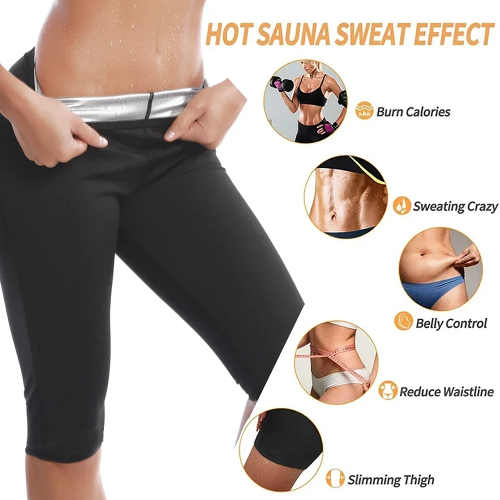 Sauna Sweat Shapewear Shorts Leggings Pants Workout Weight Loss Lower Body Shaper Sweatsuit Exercise Fitness Women Yoga