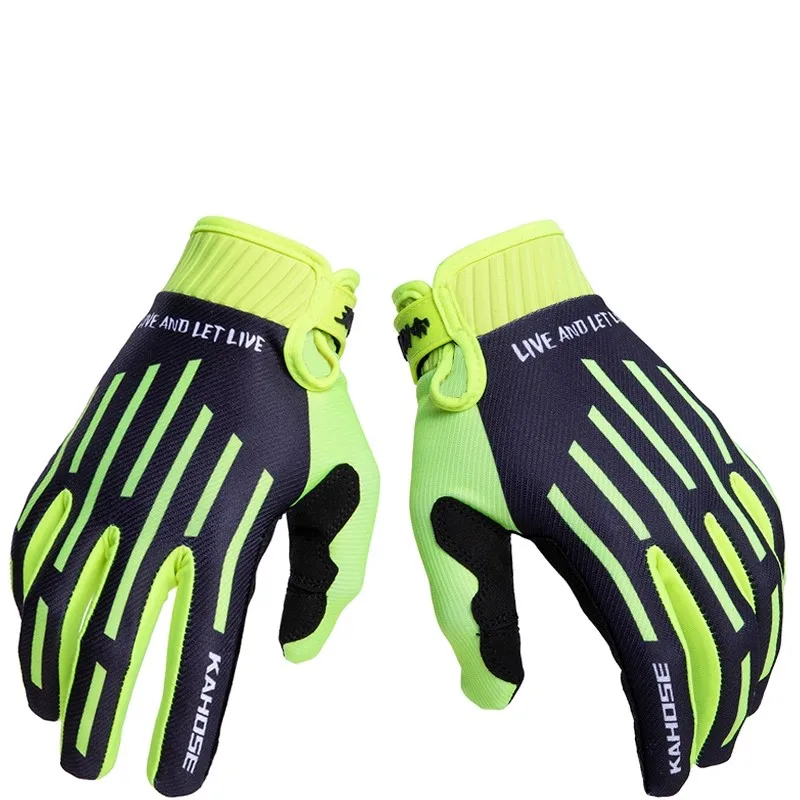 Motocross MX Gloves Motorcycle Full Finger Bike BMX MTB ATV Off Road Mountain Cycling Luvas M-XL Moto Sports Gloves E