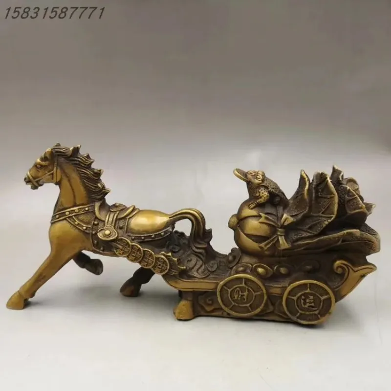 Pure copper horse, mara cabbage golden toad copper horse home decoration office animal sculpture handicraft ornament
