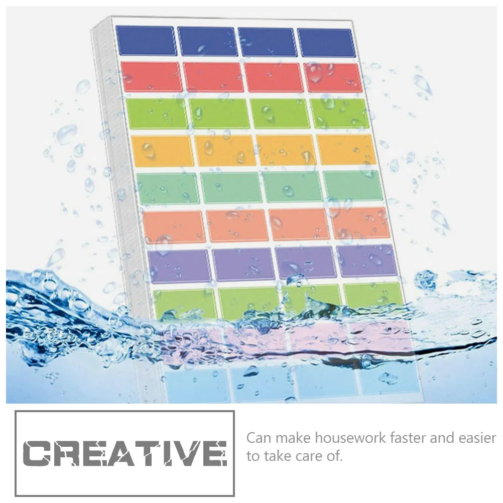 

20 Sheets Waterproof Sticker Sticky Classification Labels Decals Multipurpose Marking Stickers Note Synthetic Paper