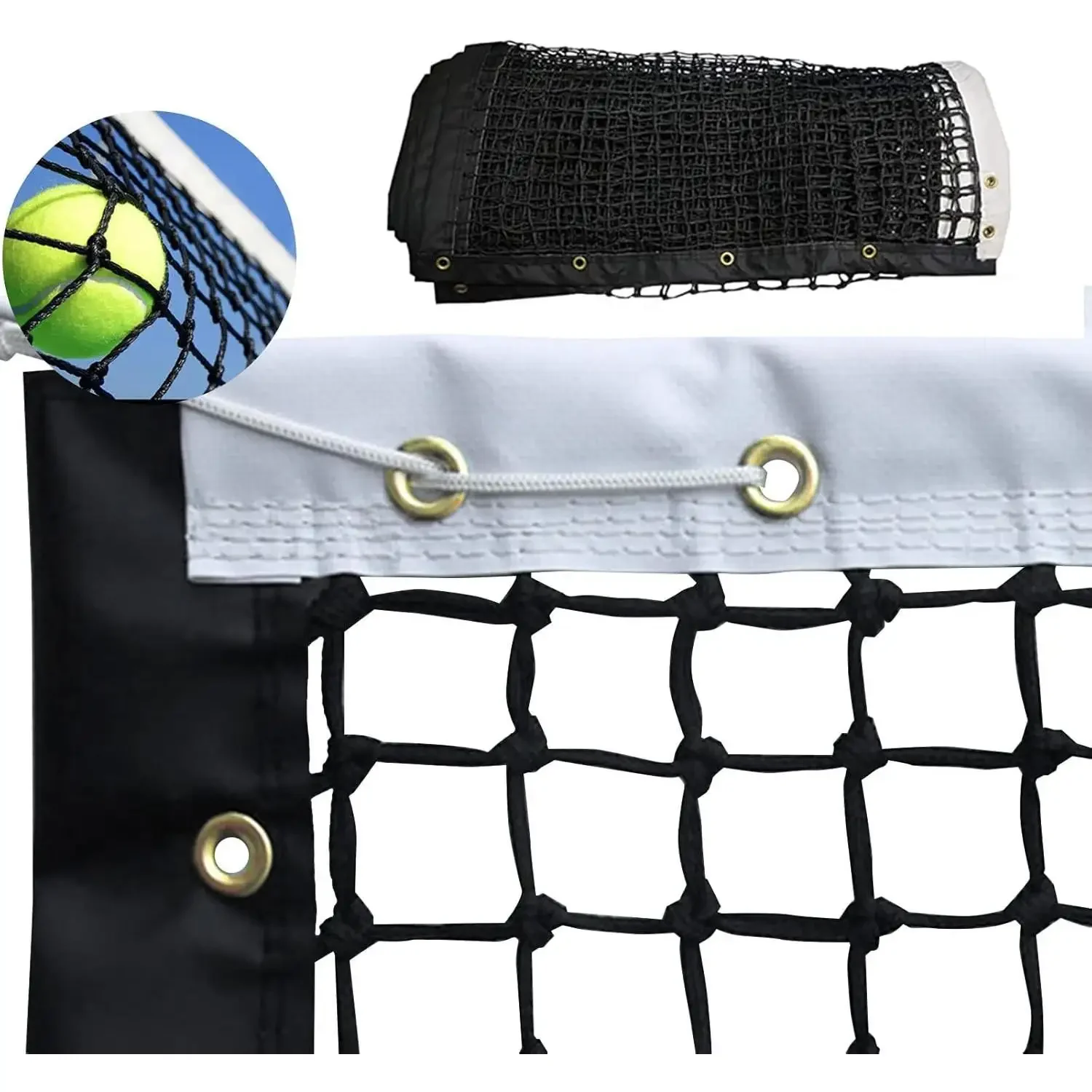 

Tennis Net Outdoor Heavy Duty Professional Tennis Court Net Replacement Portable Tennis Net Nylon for Standard Tennis Courts