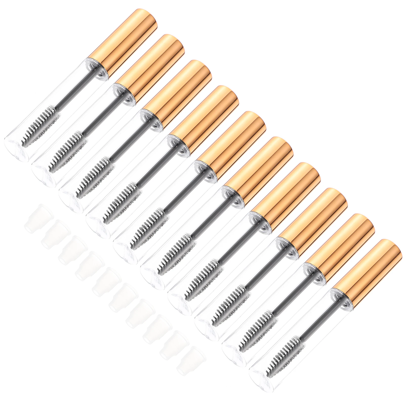 

10Pcs 10Ml Empty Mascara Tubes Clear Refillable Lightweight Compact Travel Makeup Kit Mascara Tube