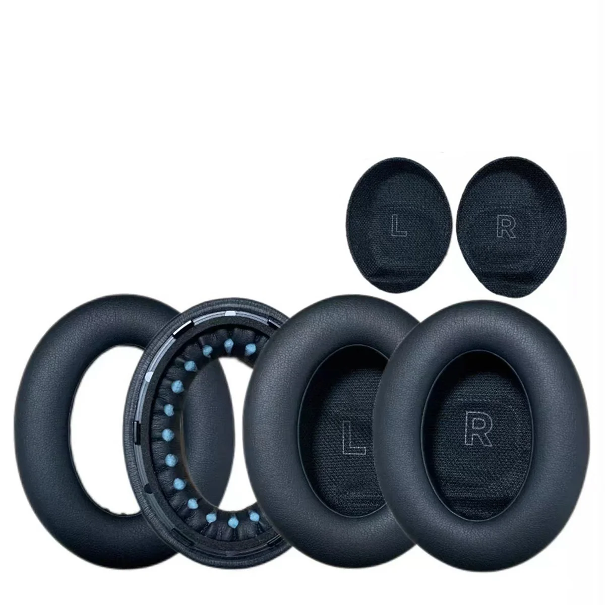 A57G-2 Buah Penutup Headphone untuk Dr. Bose QC Ultra Penutup Pelindung Headphone Headset Headset Penutup Spons Penutup Telinga, HITAM