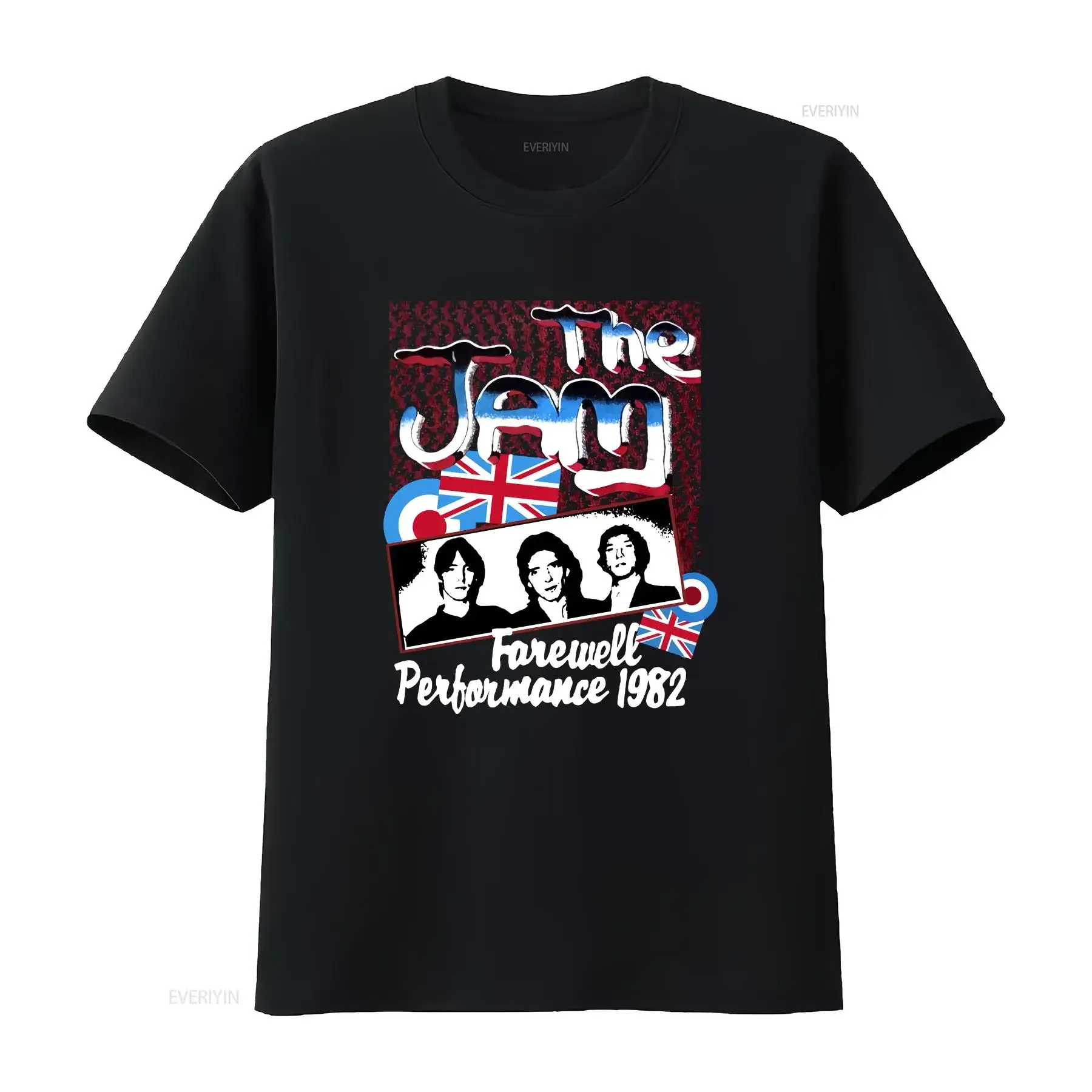 

ВИНТАЖНАЯ ФУТБОЛКА 80-х 1982 года THE JAM PUNK ROCK TOUR CONCERT PROMO PAUL WELLER винтажная стираная дышащая удобная уличная одежда