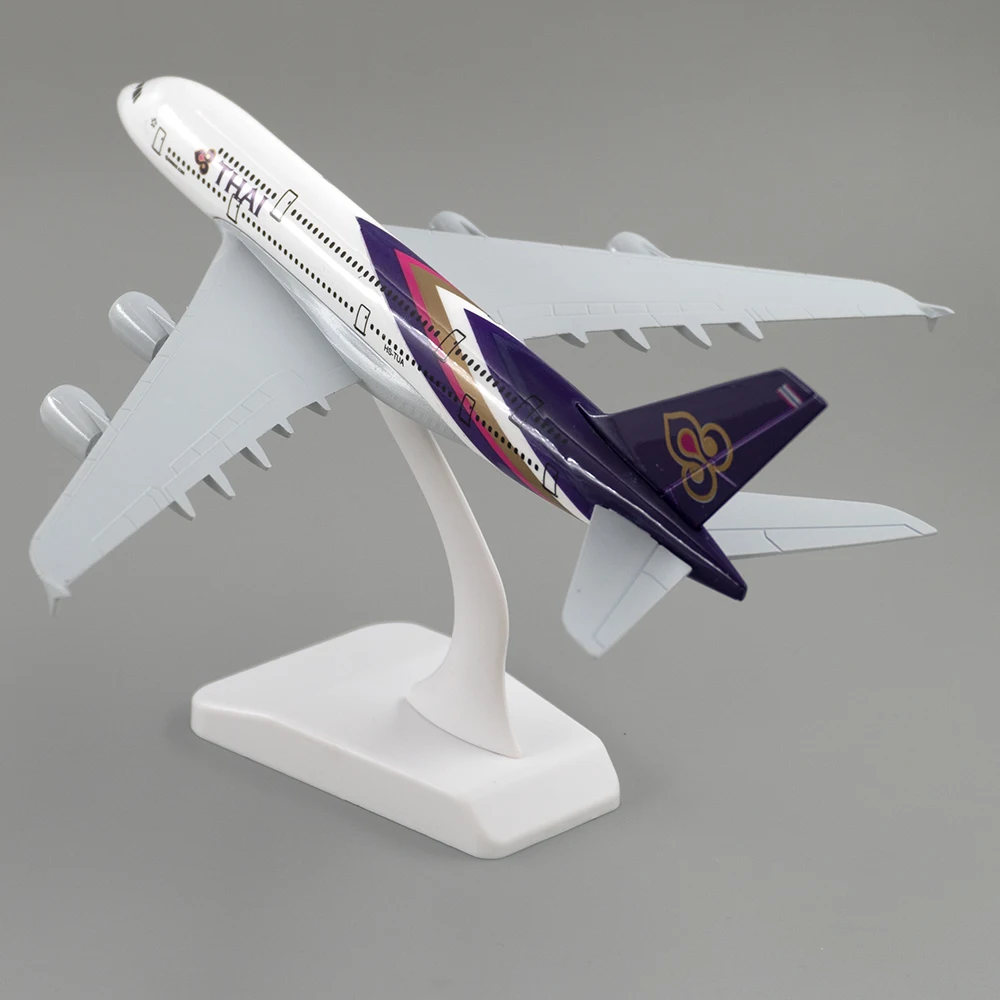 20cm Aircraft THAI Airways International Airbus A380 Thailand Alloy Plane Model Toy for Decoration Collection