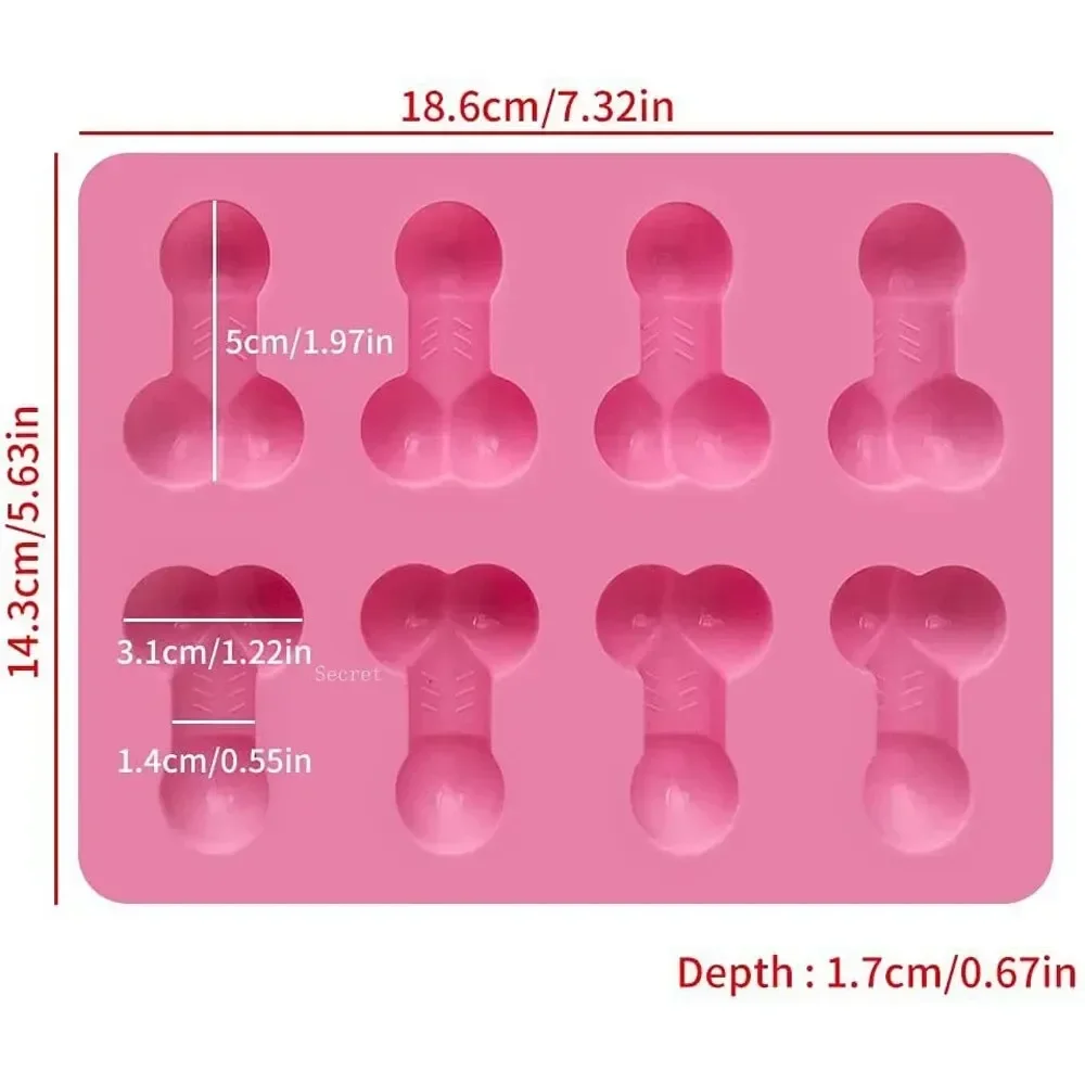 Funny Dicks Chocolate Mould Ice Cube Tray Adult Party Genitals Dessert Sexy Penis Chest Silicone Cake Mold Baking Cake Tools