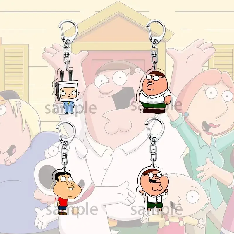 Brian Griffin Keychain Fashion Family Guy Cartoon Figures Key Chain Bag Pendant