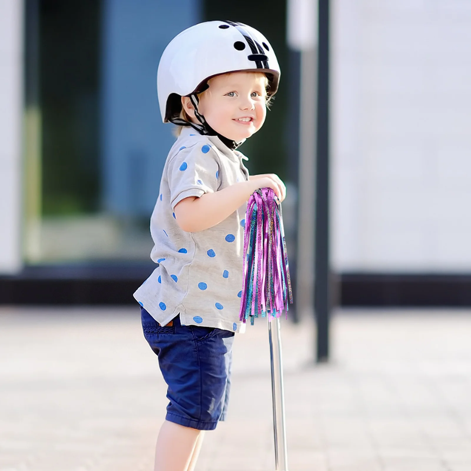 4Pcs Bike Streamers Tassels for Kids Bicycle Tricycle Scooter Handlebars Easy Install Universal Fit Vibrant Colors