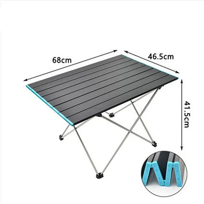 High Strength Aluminum Alloy Portable Ultralight Folding Camping Table Foldable Outdoor Dinner Desk For Family Party Picnic BBQ