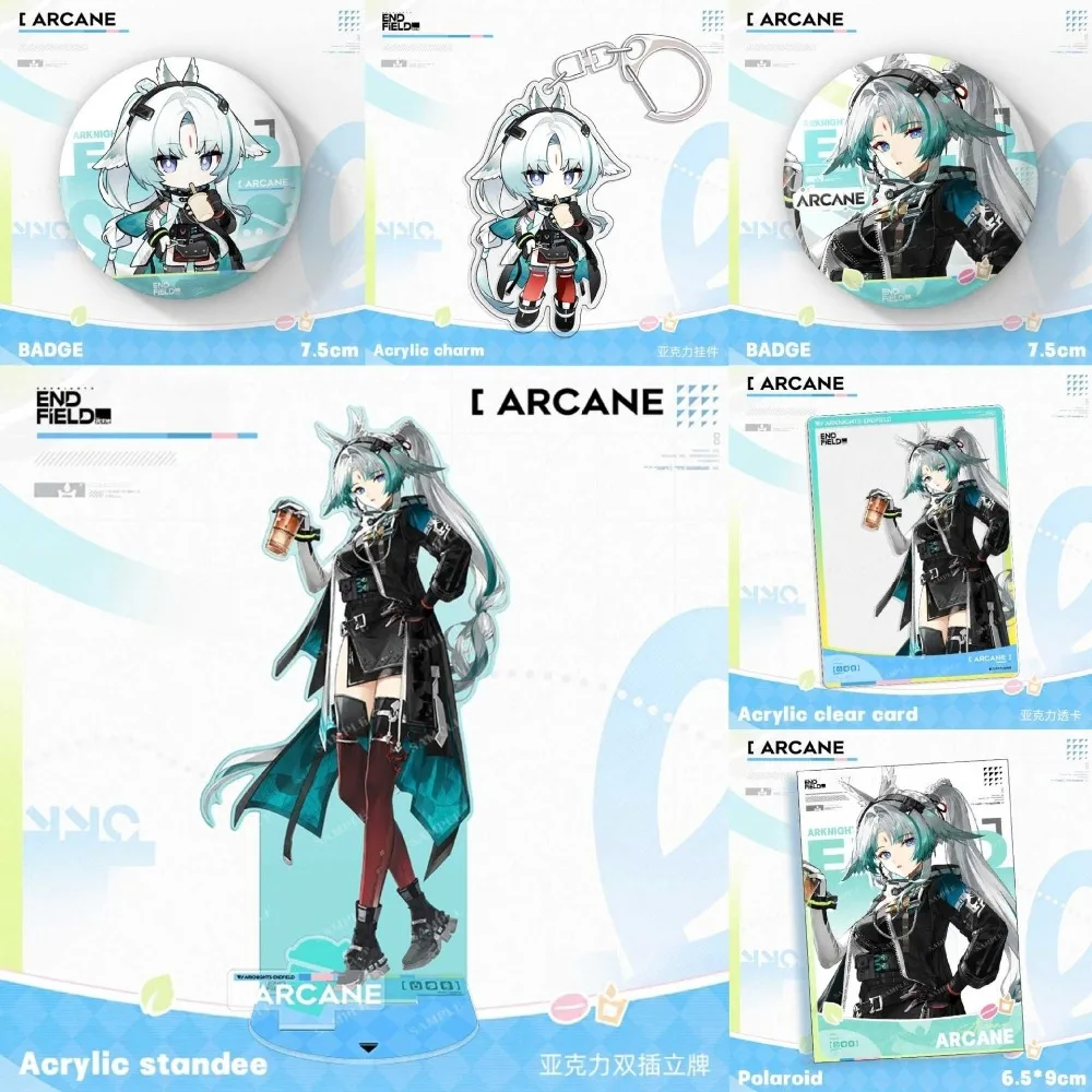 Game Arknights Acrylic Pendant Rosie Camille‌ Zhuang Fangyi Badge Pin Standing Sign Transparent Card Backpack Keychain Ticket