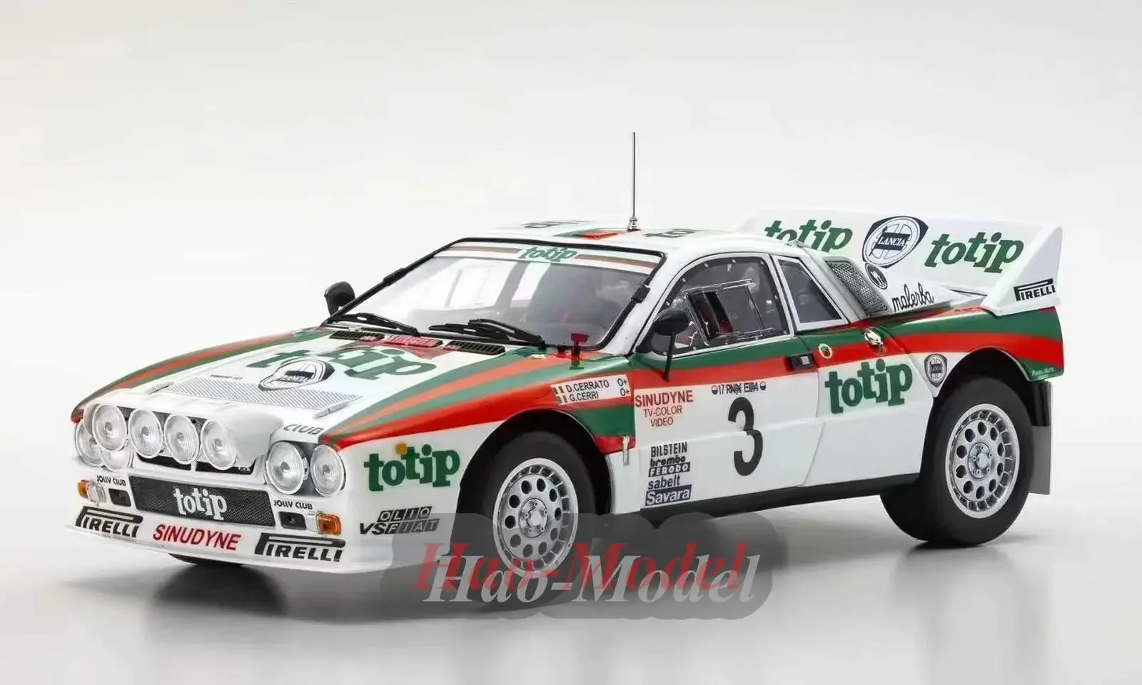 1/18 For Lancia Rally Rally dell'lsola d Elba #3 1985 Alloy Model Car Diecast Simulation Toy Boys Gift Hobby Display Ornaments