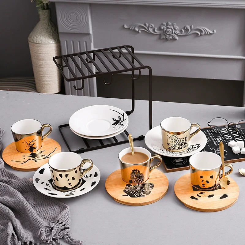 New Dynamic Mirror Reflection Cup Mug 250~300ml Home Drinkware Creative Ceramic Anamorphic Cup Coffee Tea Set Interesting Gift