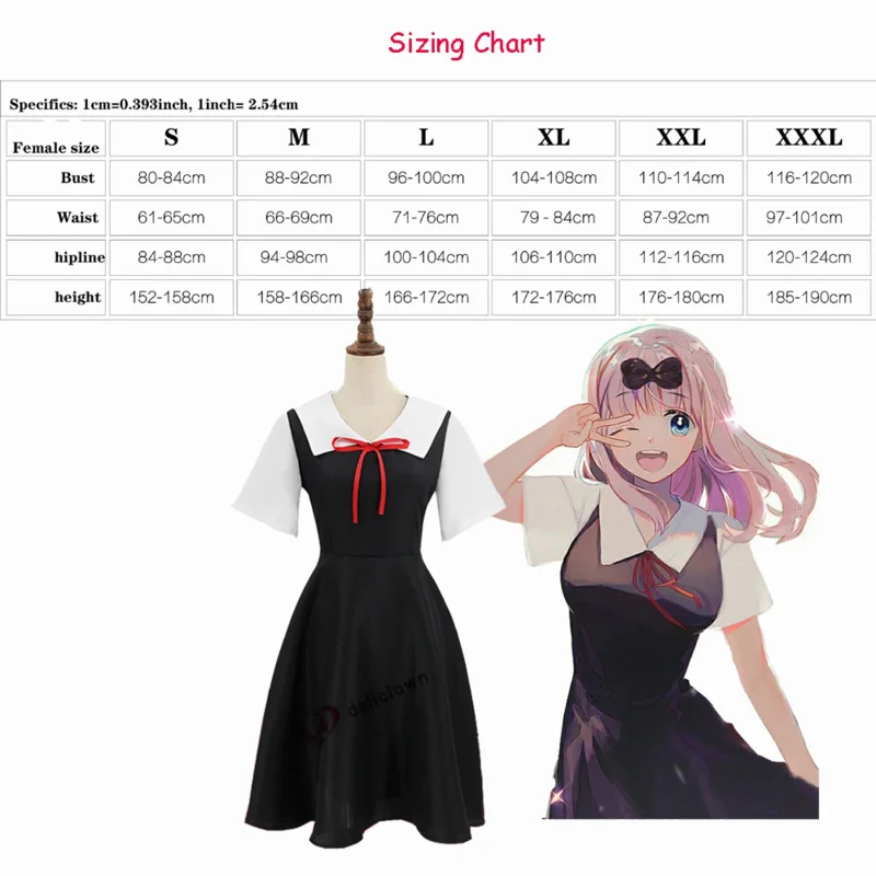 Kaguya Sama Love is War Anime Cosplay Kaguya Chika Cosplay Costume Wigs Japanese School Uniform Women Summer Sailor Dress