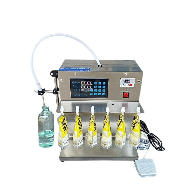 Pure electric self-supporting bag filling machine, soy milk beverage liquid quantitative filling machine