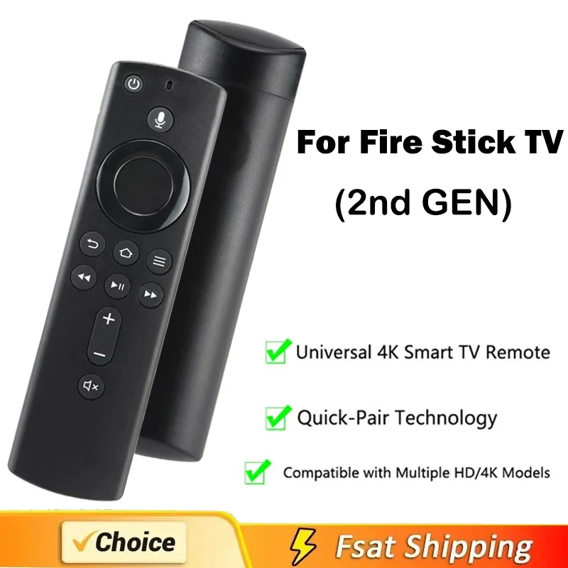Replacement Voice Remote Control (2nd GEN) L5B83H with Power and Volume Control Fit For 2nd Gen Fire TV Cube and Fire TV Stick