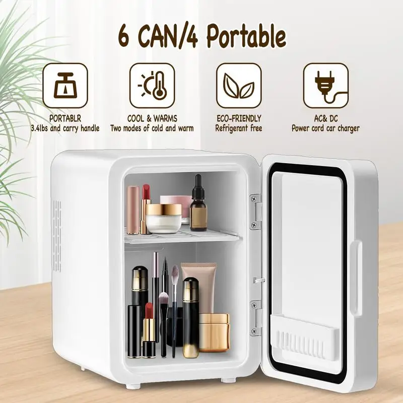 Compact Car Refrigerator Skincare Refrigerator Charging Cooler And Warmer Fridge For Home Offices Living Room