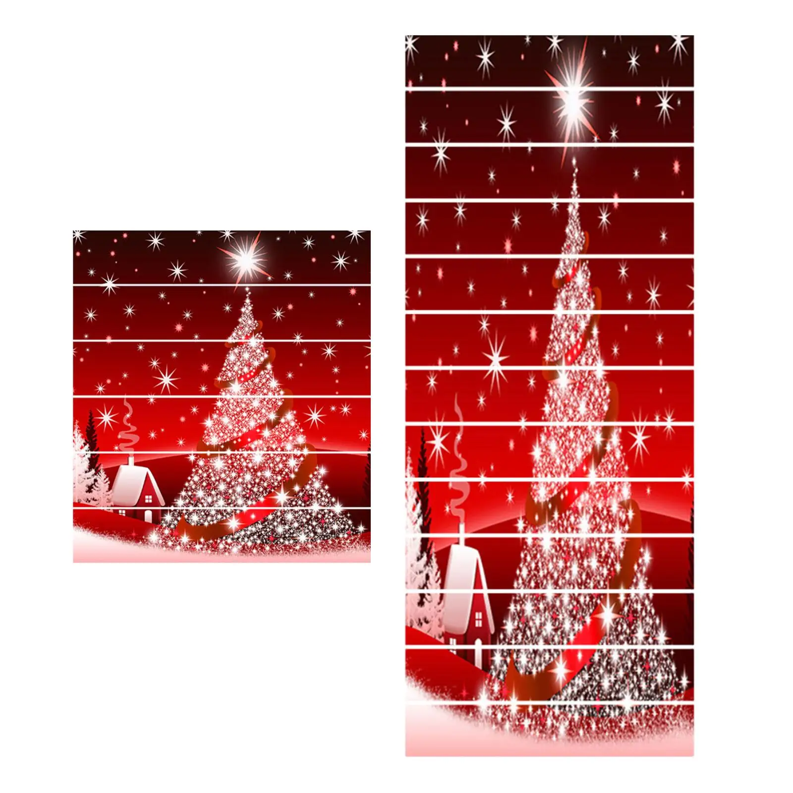 3D Christmas Stair Riser Stickers Self Adhesive Waterproof Decorative Staircase Decals Murals for Tile Christmas Decoration