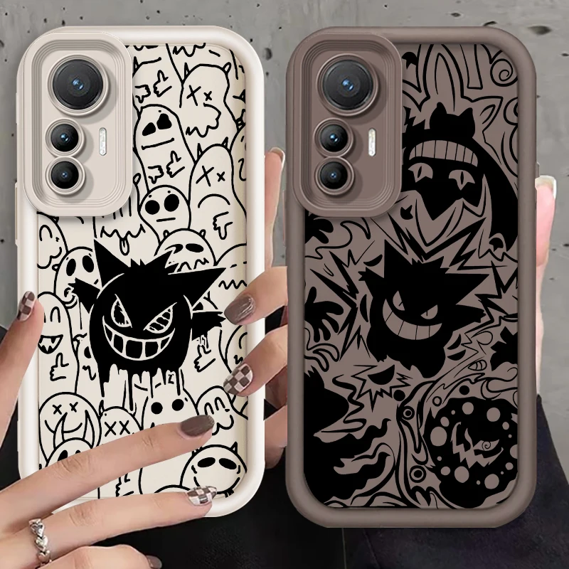 

Cartoon P-Pokemones G-Gengars Eye Ladder For Xiaomi MI 14 12T 11 Lite Poco M3 X5 X4 F5 F4 F3 F2 GT Pro 5G Soft Phone Case