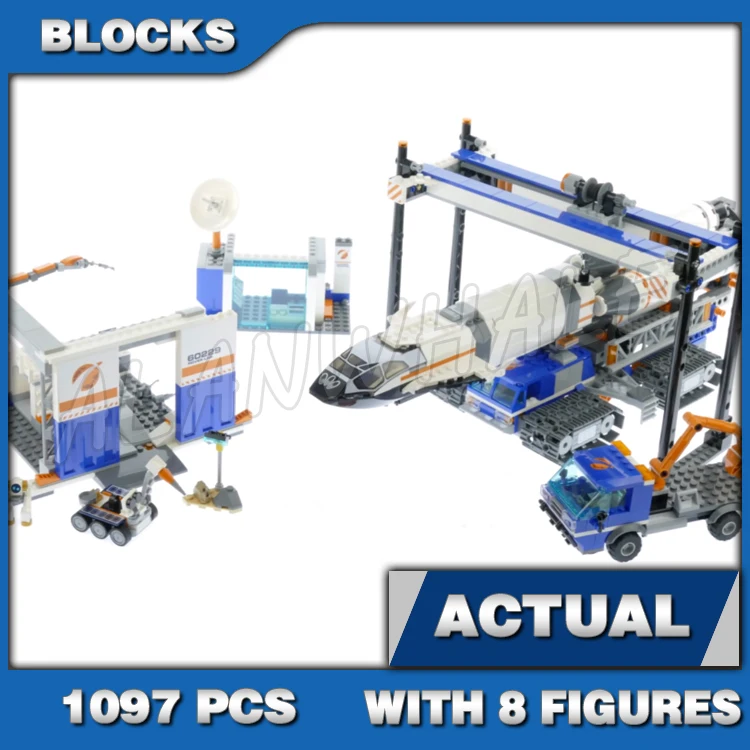 

1097pcs City Rocket Assembly & Transport Launch Control Tower Crawler Rover Lab 68008 Building Block Toys Compatible With Model